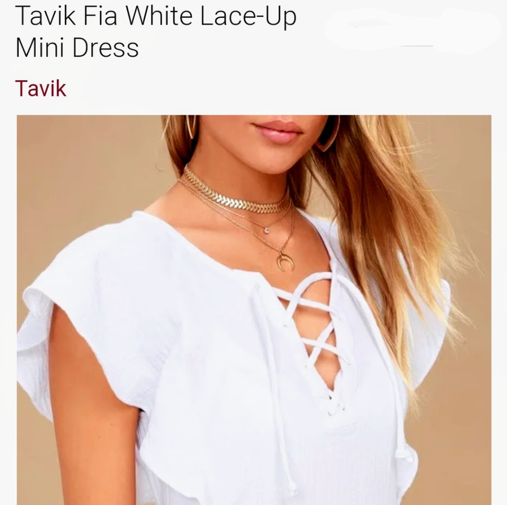 Tavik lace up Mini Dress